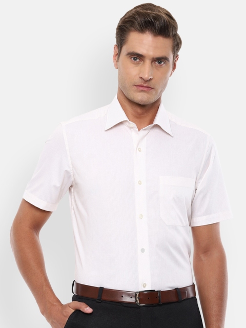 

Louis Philippe Men Cream-Coloured Regular Fit Solid Casual Shirt