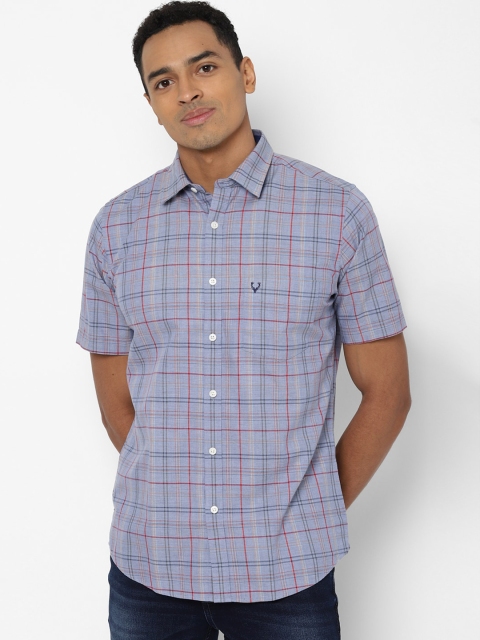 

Allen Solly Men Blue & Red Slim Fit Checked Casual Shirt