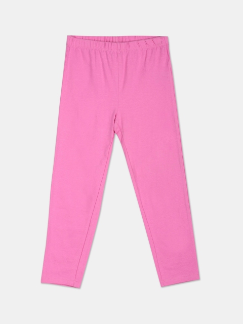 

GAP Girls Pink Solid Cropped Leggings