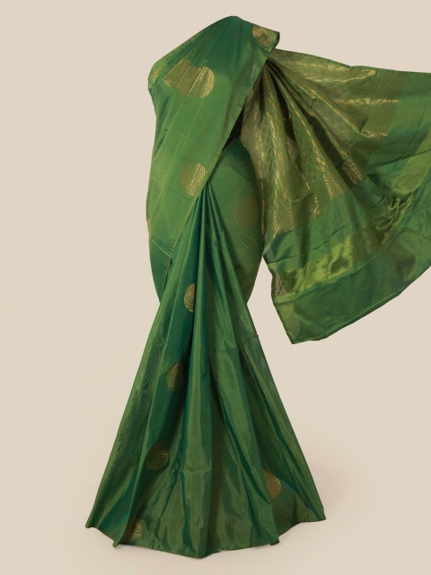 

Pothys Green & Golden Woven Design Saree