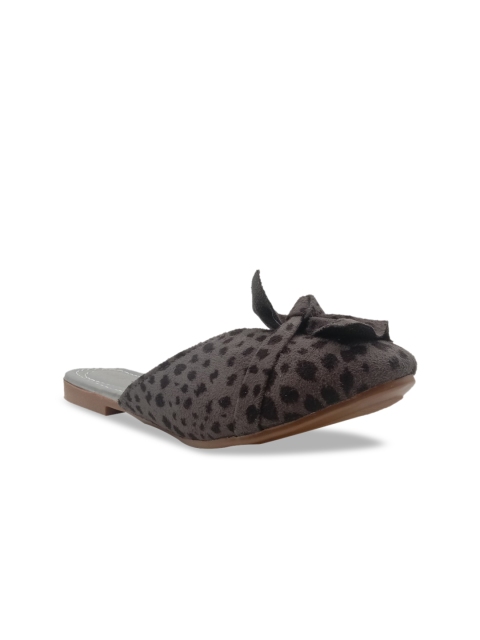 

FEEL FEET Women Grey Printed Mules