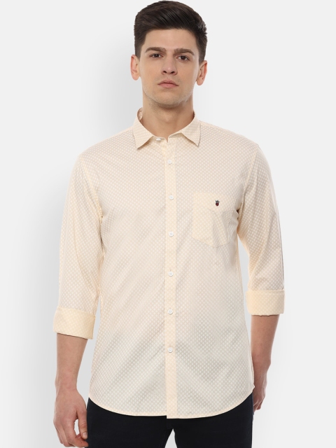 

Louis Philippe Sport Men Yellow Cotton Slim Fit Printed Casual Shirt
