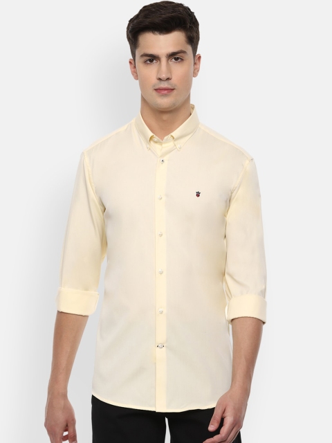 

Louis Philippe Sport Men Yellow Slim Fit Solid Pure Cotton Casual Shirt