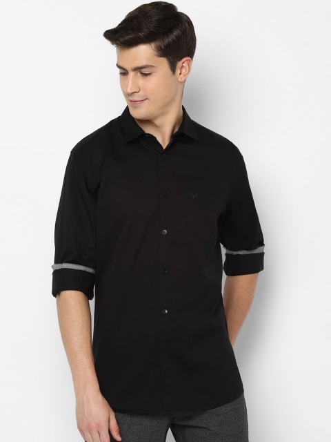

Allen Solly Men Black Slim Fit Solid Casual Shirt