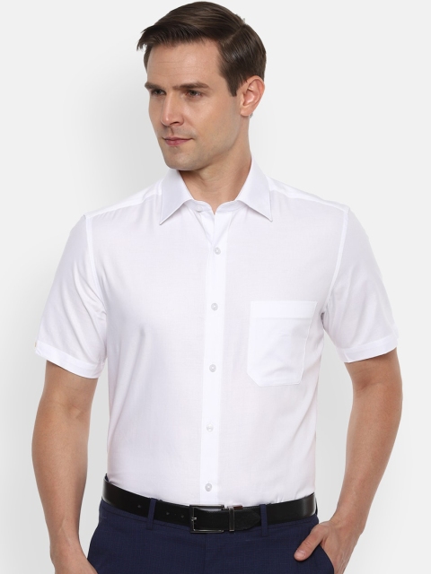 

Louis Philippe Men White Regular Fit Solid Pure Cotton Casual Shirt