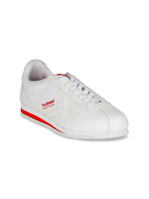 

hummel Women White PU Sneakers Casual Shoes