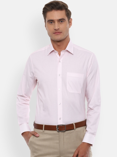 

Louis Philippe Men Pink Slim Fit Printed Formal Shirt