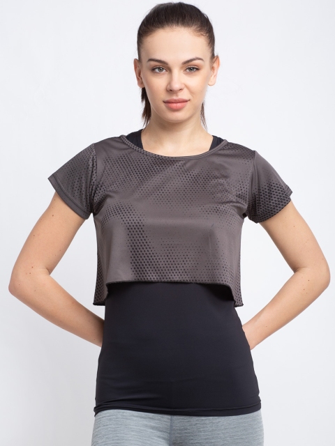 

Boston Club Women Black Printed Round Neck T-shirt
