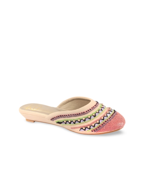 

KALTHEOS Women Pink Embellished Sandals
