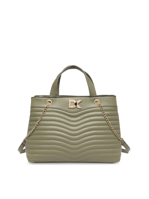 

Diana Korr Olive Green Solid Shoulder Bag