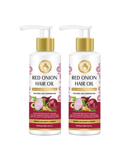 

Mom & World Set of 2 Red Onion Hair Oil - 200 ml, White