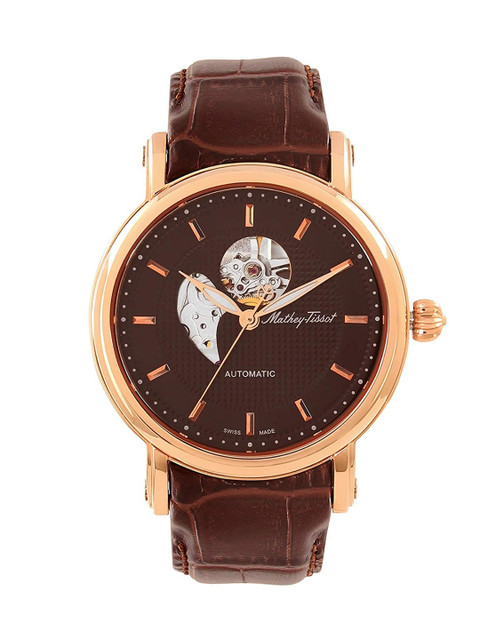 

Mathey-Tissot Men Brown Swiss Skeleton Analogue Watch H7051PM