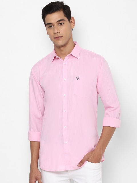 

Allen Solly Men Pink Slim Fit Solid Casual Shirt