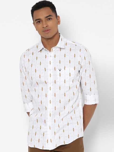 

Allen Solly Men White & Grey Slim Fit Checked Casual Shirt