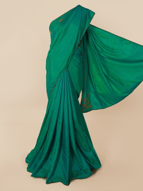 

Pothys Green Solid Art Silk Saree