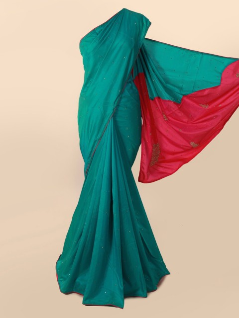

Pothys Green Solid Art Silk Saree