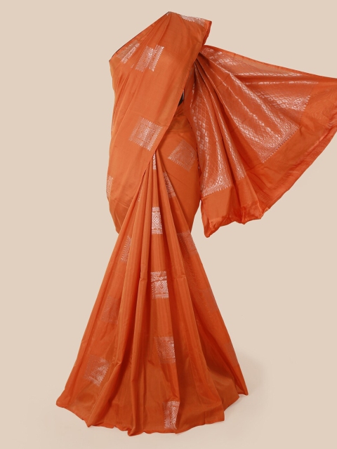 

Pothys Rust Orange & Golden Woven Design Saree