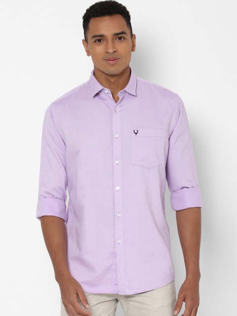 

Allen Solly Men Purple Slim Fit Solid Casual Shirt