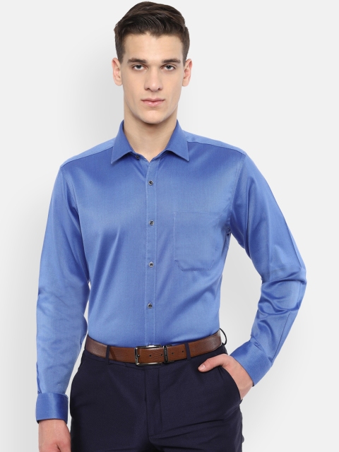 

Van Heusen Men Blue Regular Fit Self Design Casual Shirt