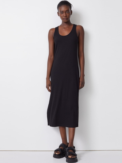 

H&M Women Black Ribbed Maxi Dress