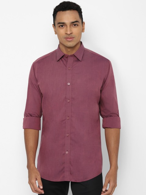 

Allen Solly Men Maroon Slim Fit Solid Casual Shirt