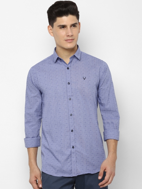 

Allen Solly Men Blue Slim Fit Self Design Casual Shirt