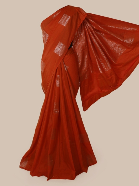 

Pothys Rust Orange & Golden Woven Design Saree