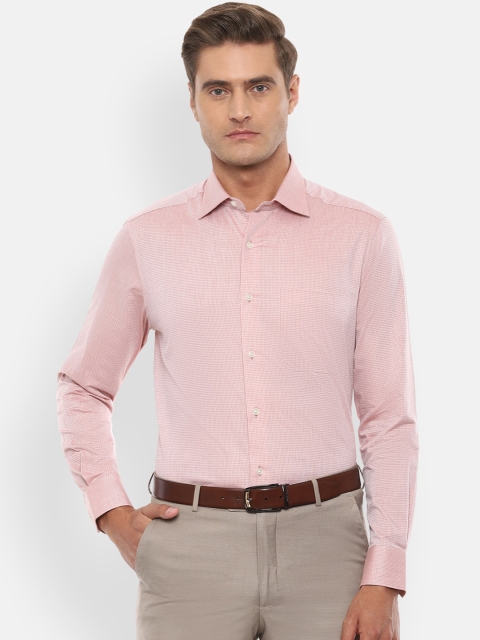 

Louis Philippe Men Pink Regular Fit Printed Casual Shirt
