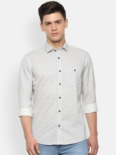 

Louis Philippe Sport Men White Slim Fit Printed Cotton Casual Shirt