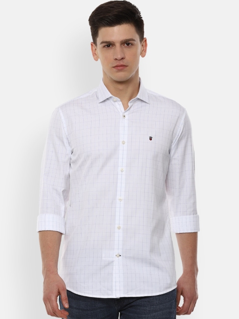 

Louis Philippe Sport Men White & Blue Checked Cotton Slim Fit Casual Shirt
