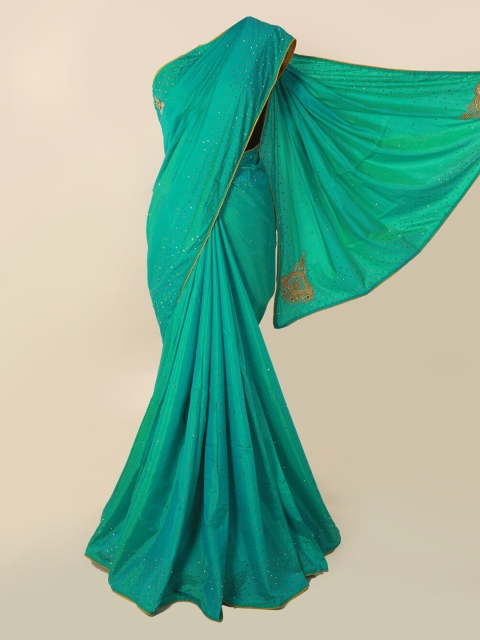 

Pothys Green Embellished Art Silk Saree