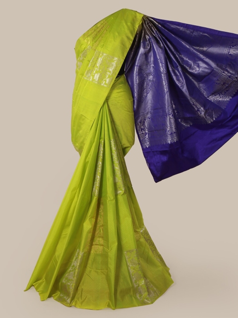 Pothys Green Woven Design Pure Silk Saree