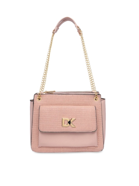

Diana Korr Peach-Coloured Solid Sling Bag