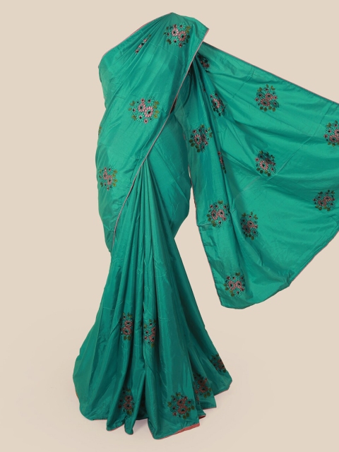 

Pothys Green Embroidered Art Silk Saree