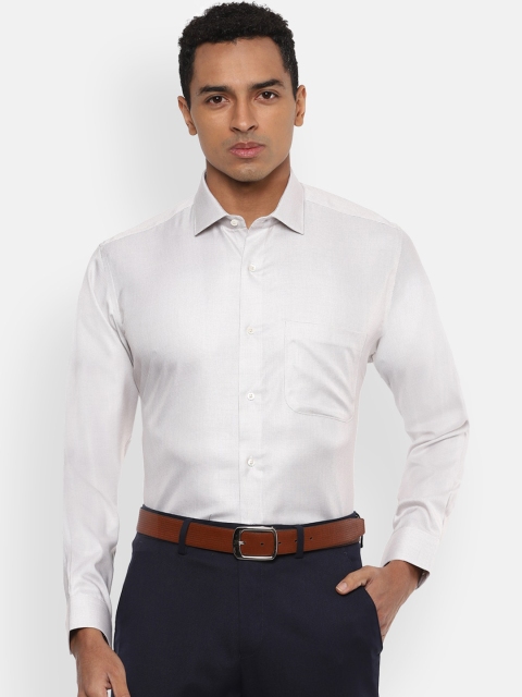 

Van Heusen Men Off-White & Grey Regular Fit Printed Formal Shirt