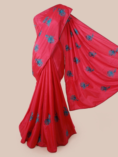 

Pothys Pink Embroidered Art Silk Saree