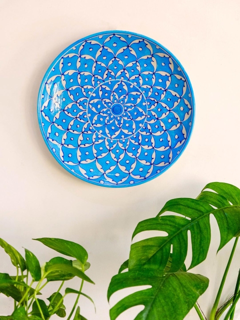 

Neerja Blue & White Hand-Painted Handmade Pottery Wall Plate