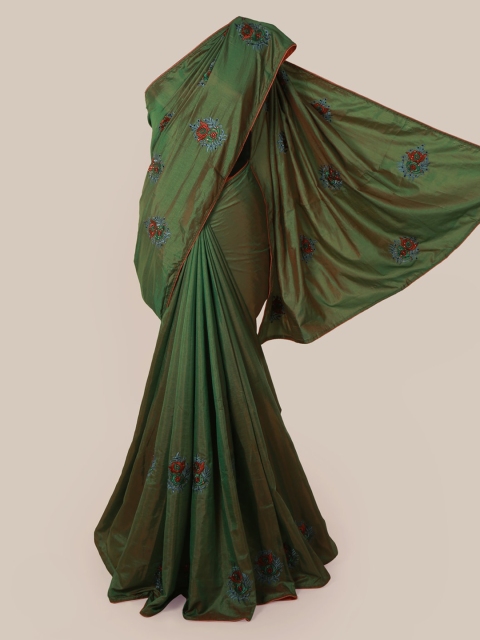 

Pothys Green Embroidered Art Silk Saree