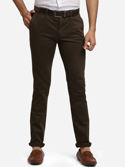 

Greenfibre Men Brown Slim Fit Solid Regular Trousers