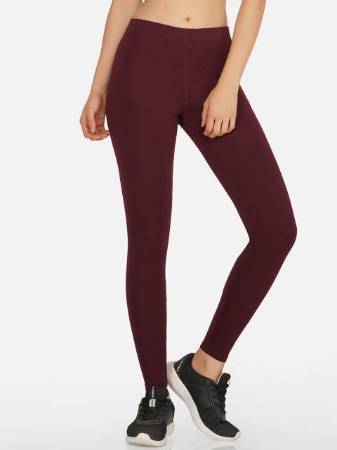 

NEU LOOK FASHION Women Maroon Solid Gym Tights
