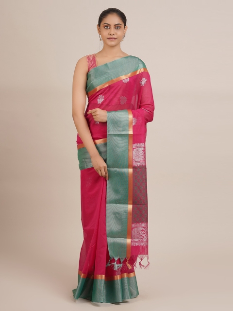 

Pothys Pink & Golden Woven Design Saree