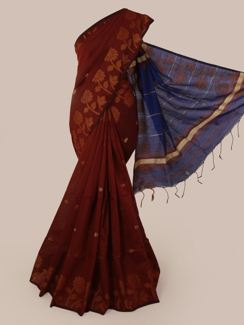 

Pothys Maroon Woven Design Cotton Blend Saree
