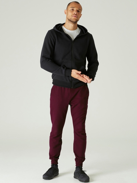 

NYAMBA By Decathlon Men Burgundy Slim Fit Solid Joggers
