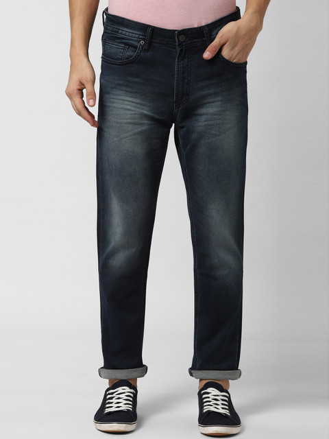 

Peter England Casuals Men Navy Blue Tapered Fit Mid-Rise Clean Look Stretchable Jeans