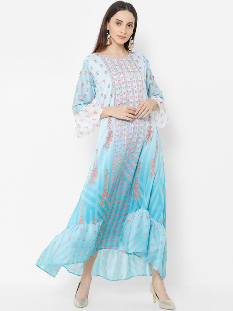 

ZOLA Women Blue Floral Printed Maxi Dress