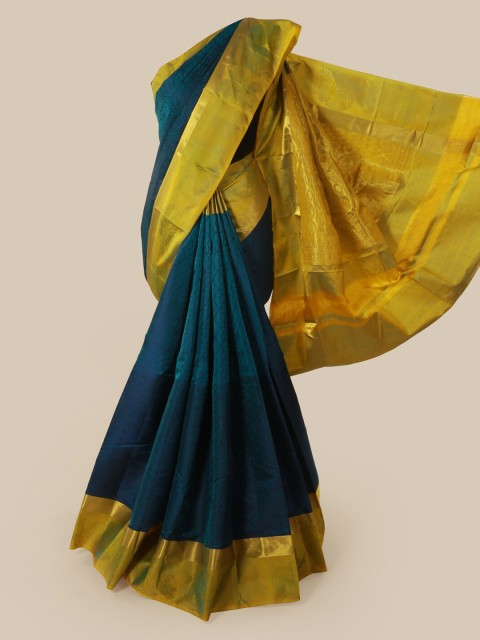 

Pothys Blue Woven Design Pure Silk Saree