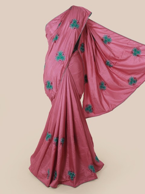 

Pothys Pink Embroidered Art Silk Saree