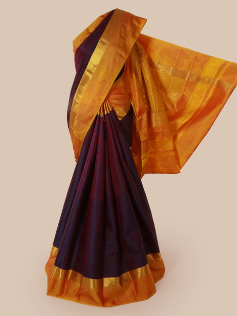

Pothys Purple Printed Pure Silk Saree