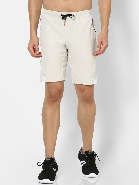 

Domyos by Decathlon Men Beige Regular-Fit Technical Fitness Shorts with Zip Pocket