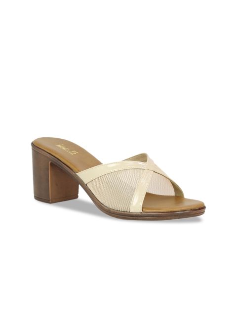

Inc 5 Women Beige Textured Mules